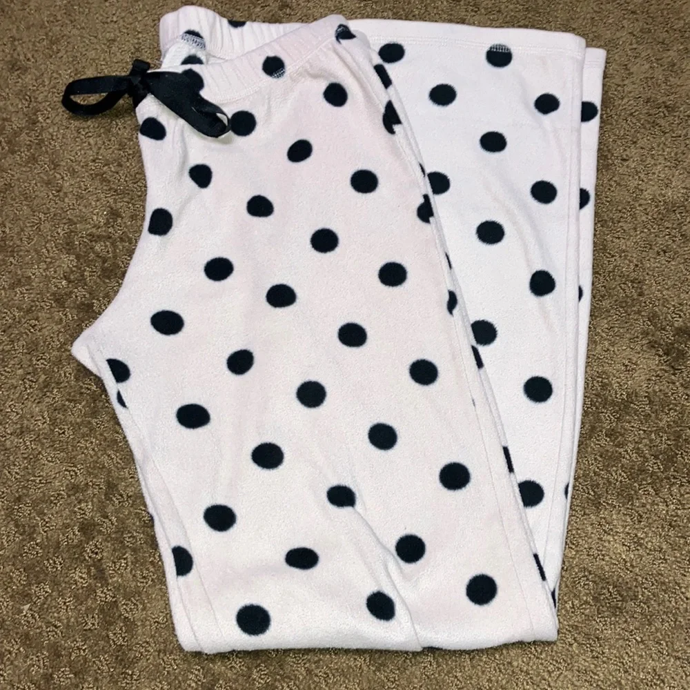 Polka Dot Pajamas bottoms- pinkwith Black Dots - Picture 1 of 2
